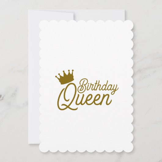 BIRTHDAY QUEEN INVITATIONS KAART (Voorkant)