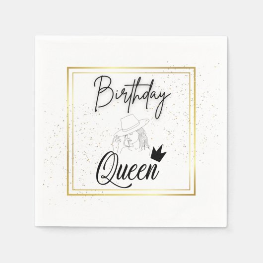 Birthday Queen Napkins Servet (Voorkant)
