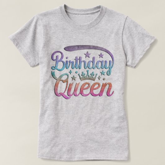 Birthday Queen T-shirt (Design voorkant)