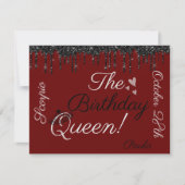 Birthday Queen Zodiac Sign Scorpio Flat Card (Voorkant)