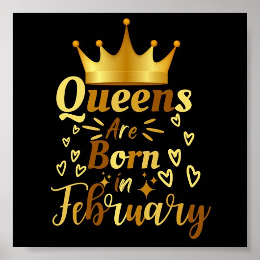 Birthday Queens wordt geboren in februari Floor Poster (Voorkant)