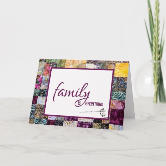 Birthday Quilt and Needle for Mother-in-law Kaart (Voorkant)