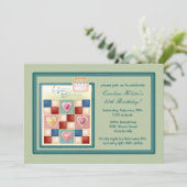 Birthday Quilt Uitnodiging (Staand voorkant)