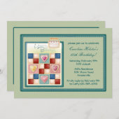 Birthday Quilt Uitnodiging (Voorkant / Achterkant)