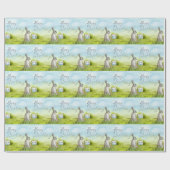 Birthday Rabbit Cadeaupapier (Vlak)