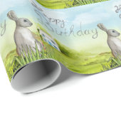 Birthday Rabbit Cadeaupapier (Rol Hoek)