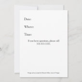 Birthday Rabbit Hero Uitnodiging (Achterkant)