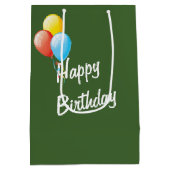 Birthday Rabbit Wearing a Fun Shirt In Water Medium Cadeauzakje (Achterkant)