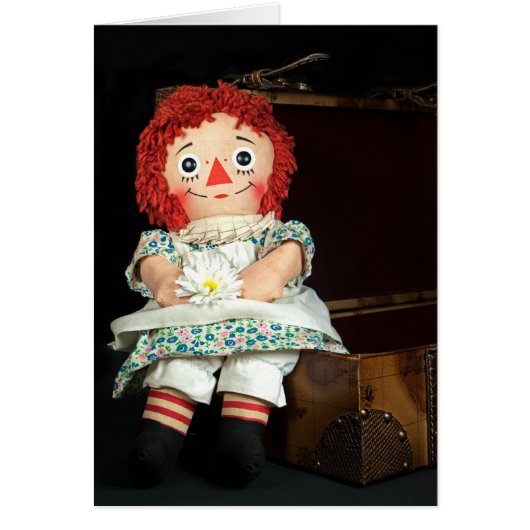 Birthday Rag Doll met Daisies (Voorkant)