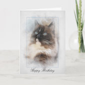 Birthday Ragdoll Cat Kaart (Voorkant)