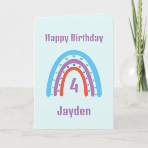 Birthday Rainbow Age Boho Kaart