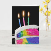 Birthday Rainbow Cake Kaart (Gele Bloem)