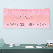 Birthday Rainbow Pastel Glitter Girly Modern Spandoek (Beurs)