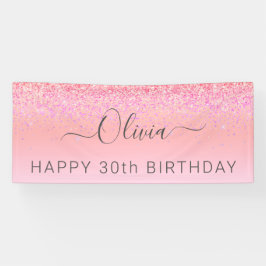 Birthday Rainbow Pastel Glitter Girly Modern Spandoek
