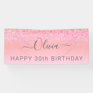 Birthday Rainbow Pastel Glitter Girly Modern Spandoek