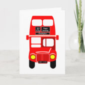 Birthday Red Bus Design Kaart (Voorkant)