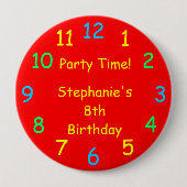 Birthday Red Button / Pin, feesttijd (Voorkant)