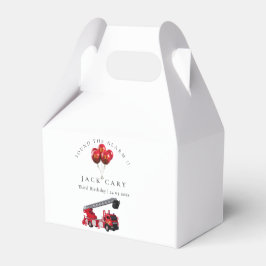 Birthday Red Fire Truck Bedankdoosjes