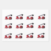 Birthday Red Fire Truck Inpakpapier Vel (Voorkant 3)