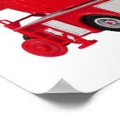 Birthday Red Fire Truck Poster (Hoek)