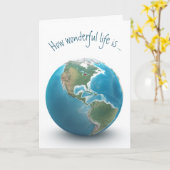 Birthday Red Heart op aarde Kaart (Gele Bloem)