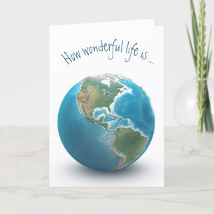 Birthday Red Heart op aarde Kaart