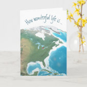 Birthday Red Heart op aarde Kaart (Gele Bloem)