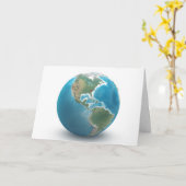 Birthday Red Heart op aarde Kaart (Gele Bloem)