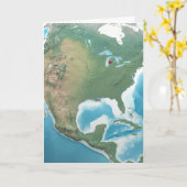 Birthday Red Heart op aarde Kaart (Gele Bloem)