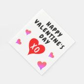 Birthday Red Pink Purple Hearts Any Age Servet (Hoek)