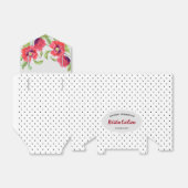 Birthday Red Poppies met Black White Polka Dot Bedankdoosjes (Uitgevouwen)
