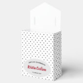 Birthday Red Poppies met Black White Polka Dot Bedankdoosjes (Geopend)