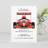 Birthday Red Race Car Kaart (Staand voorkant)