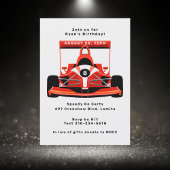 Birthday Red Race Car Kaart