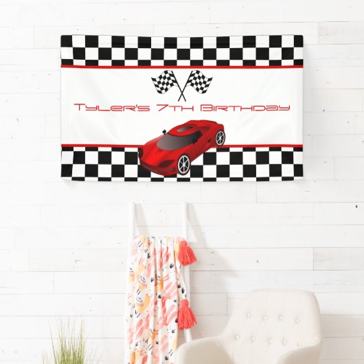 Birthday Red Race Car Spandoek (Insitu)