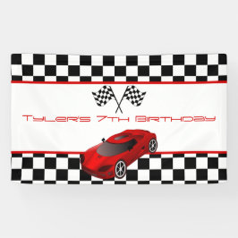 Birthday Red Race Car Spandoek