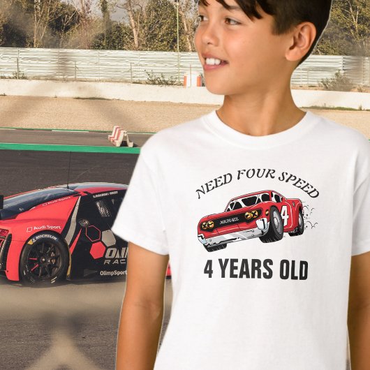 Birthday Red Race Car T-shirt
