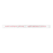 Birthday Red Ribbon met naam Satijnen Lint (Voorkant)