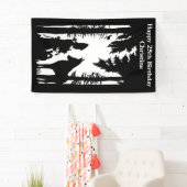 Birthday Red Riding Hood Wolf Black Silhouette Spandoek (Insitu)