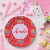 Birthday Red Rose Roos  Bloem bloem Papieren Bordje (Feest)