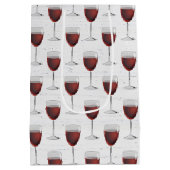 Birthday Red Wine on Whitewash Wood Medium Cadeauzakje (Achterkant)
