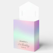 Birthday regenboog paarse glitterdruppels dank je bedankdoosjes (Geopend)