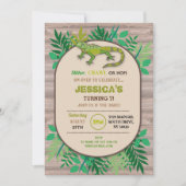 Birthday Reptile Children's Birthday Lizard Crawl Kaart (Voorkant)