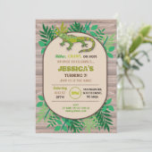 Birthday Reptile Children's Birthday Lizard Crawl Kaart (Staand voorkant)