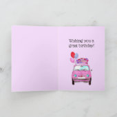 Birthday Retro 500 waterverf Kaart (Binnen)