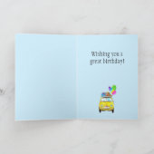 Birthday Retro 500 waterverf Kaart (Binnen)