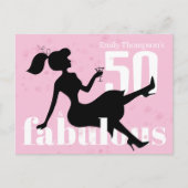 Birthday Retro 50 en Fabulous Martini Cocktail Briefkaart (Voorkant)