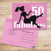 Birthday Retro 50 en Fabulous Martini Cocktail Briefkaart