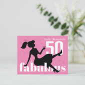 Birthday Retro 50 en Fabulous Martini Cocktail Briefkaart (Staand voorkant)