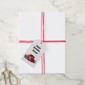 Birthday Retro Red Truck Gift Labels Cadeaulabel (Met Touw)